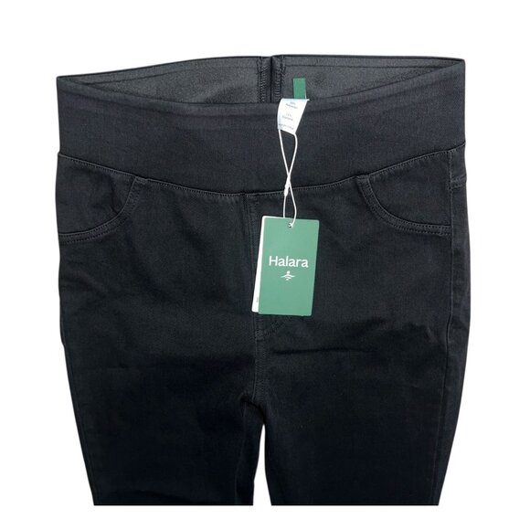Halara Flex High Waisted Pocket Denim Casual Leggings sz Small 7/8 Black - Picture 3 of 12